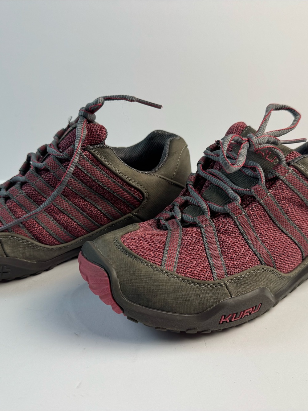 KURU Chicane Women's Burgundy and Olive Green Trail Sneakers
